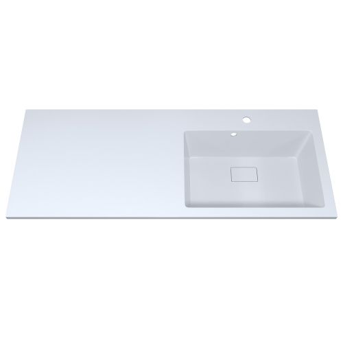 Раковина из литьевого мрамора Uperwood Cosmos 291020412 120х48 над стиральной машиной цвет белый