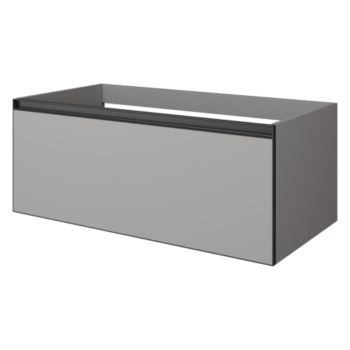 Тумба под раковину Armadi Art Quatro 790-M1-100-L-A 100х50 подвесная цвет серый