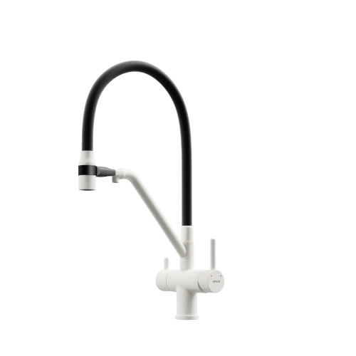 Смеситель для кухни Sancos Dora SC4003GR на мойку белый/черный