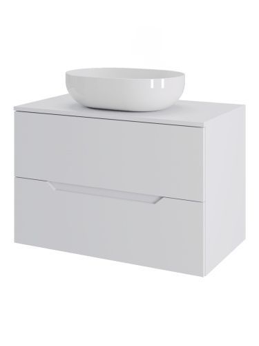 Тумба с раковиной Orange Line Li-70TuwMDF+B05-480W 70х50 подвесная цвет белый
