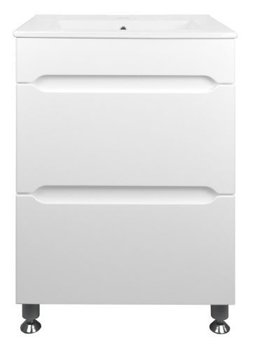 Тумба с раковиной Loranto Арфа CS00071927 60х50 напольная цвет белый