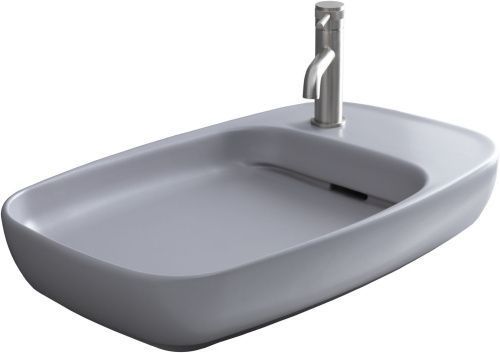 Раковина керамическая Allen Brau Liberty 4.32012.AN 70х40 накладная цвет серый 1 отверстие под смеситель