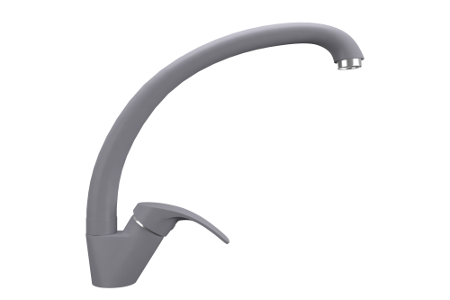 Смеситель для кухни Ulgran Quartz UQ-007-05 на мойку серый