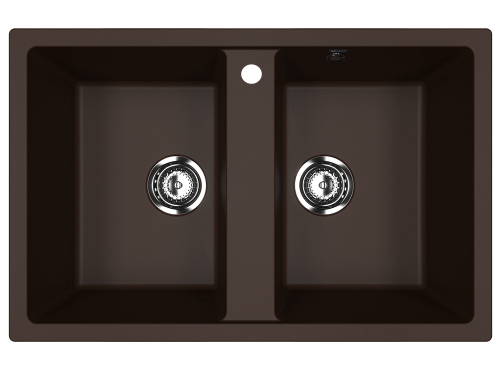 Кухонная мойка Ulgran Classic U-608-345 75х50 цвет коричневый