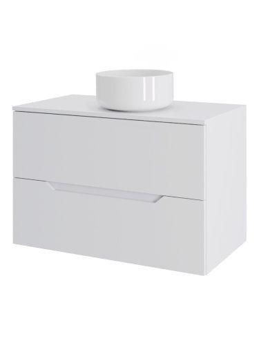 Тумба с раковиной Orange Line Li-70TuwMDF+B07-345W 70х50 подвесная цвет белый