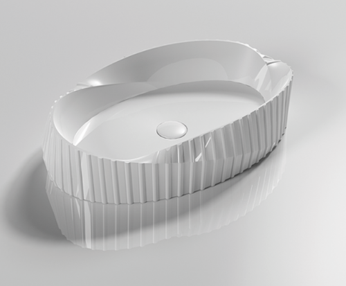 Раковина из сантехнического фаянса CeramaLux 78750 60х40 накладная цвет белый без отверстий под смеситель