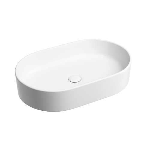 Раковина из сантехнического фарфора Ceramica Nova ELEMENT CN6048MW 60х40 накладная цвет белый без отверстий под смеситель