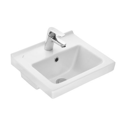 Раковина из сантехнического фарфора Santeri Визит 1.3117.7.S00.11B.0 40х40 встраиваемая цвет белый 1 отверстие под смеситель