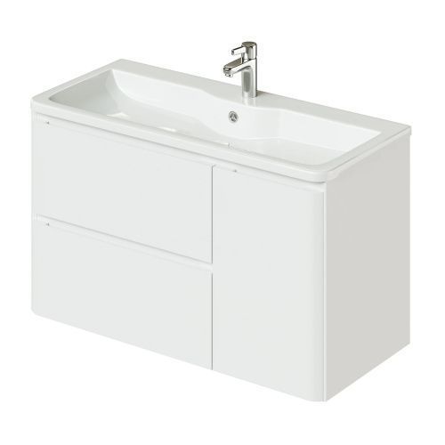 Тумба с раковиной Итана Roberto CS00091251 100х50 подвесная цвет белый