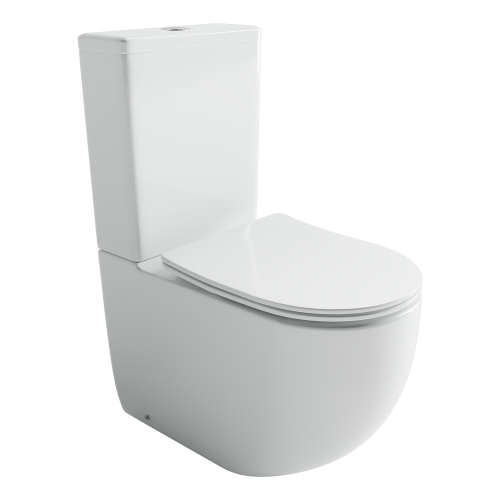 Унитаз напольный с бачком Ceramica Nova METROPOL CN4001T белый с сиденьем микролифт безободковый смыв торнадо