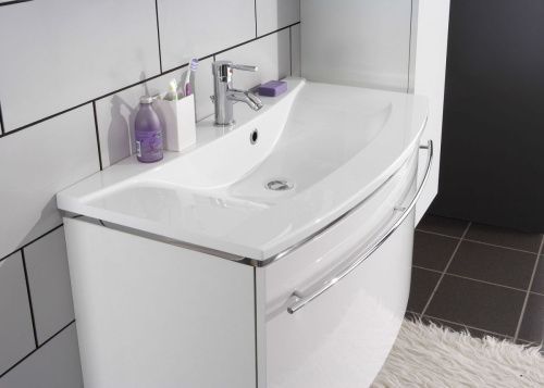 Раковина керамическая Marlin 3040city CITYKD120 120х50 подвесная цвет белый 1 отверстие под смеситель