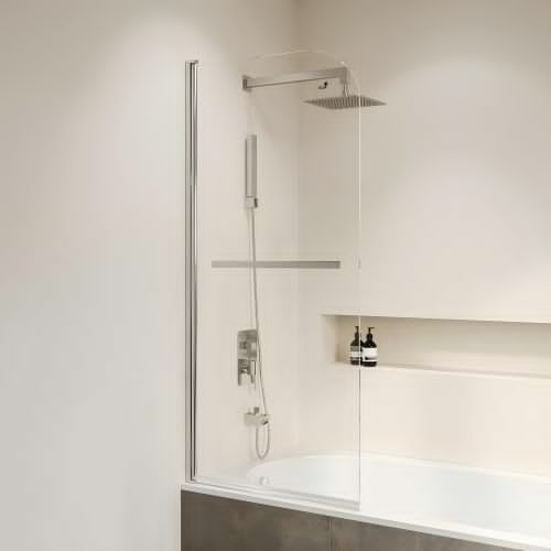 Душевая шторка на ванну RGW Screens 03110608-11 80х150 стекло прозрачное профиль хром ориентация универсальная