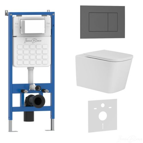 Комплект унитаз с инталляцией и клавишей смыва Iberica Blanca TOLEDO ALTO IB001.TLA.231.856