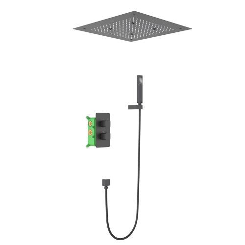 Душевая система Timo Petruma SX-5029/03SM встраиваемая в стену цвет черный с термостатом