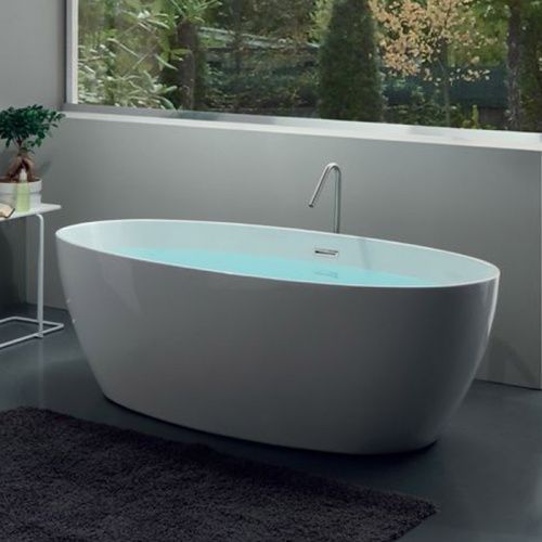 Ванна акриловая Kerasan FLO 742901 180х80 отдельностоящая прямоугольная