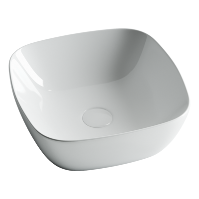Раковина из сантехнического фарфора Ceramica Nova ELEMENT CN5006 40х40 накладная цвет белый без отверстий под смеситель