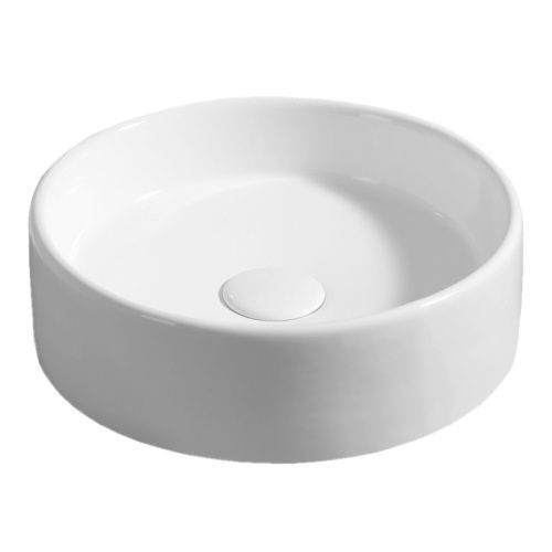 Раковина из сантехнического фаянса Azario AZ-4115 50х50 накладная цвет белый без отверстий под смеситель