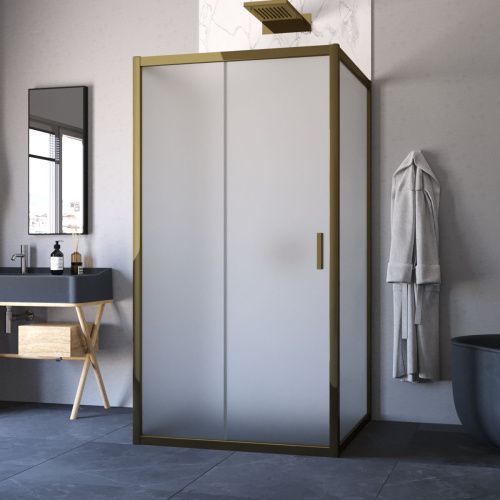 Душевой уголок Vegas-Glass ZP-U TUR+NOVO ZP-U TUR NOVO 120*100 05 10 120х100 стекло матовое профиль бронза без поддона