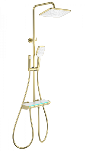 Душевая стойка Wonzon & Woghand Muse WW-B4174-BG настенная цвет золото с термостатом