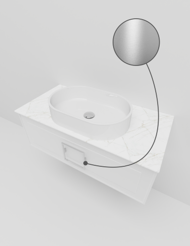 Тумба со столешницей La Fenice CUBO NFNC-01-CUB-B-100-1-GG 100х50 подвесная цвет белый