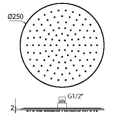 Верхний душ Plumberia Selection SHOWER SAT3174CR хром - фото 2