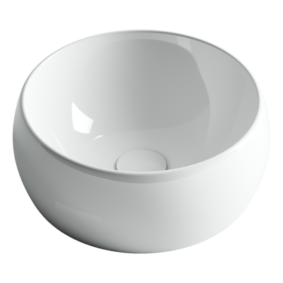 Раковина из сантехнического фарфора Ceramica Nova ELEMENT CN6001 40х40 накладная цвет белый без отверстий под смеситель