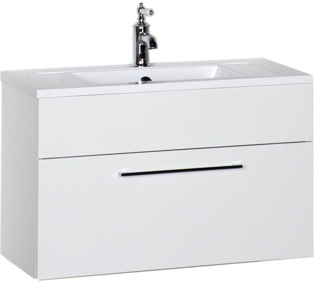 Тумба под раковину De Aqua Кубика 167076 80х40 подвесная цвет белый