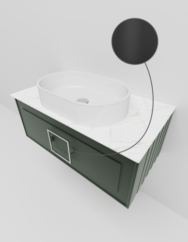 Тумба со столешницей La Fenice CUBO NFNC-01-CUB-G-80-3-GG 80х50 подвесная цвет синий/серый