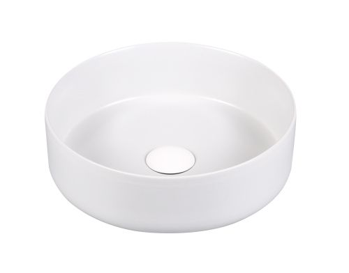 Раковина из сантехнического фарфора Milleau NUAGE MU7044A-MW 40х40 накладная цвет белый без отверстий под смеситель