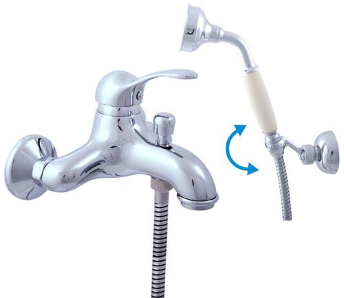 Смеситель для ванны и душа RavSlezak LABE L054.5/2 настенный хром