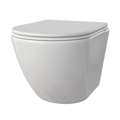 Унитаз подвесной Taliente Amato Vortex AM45005 белый с сиденьем микролифт безободковый смыв торнадо