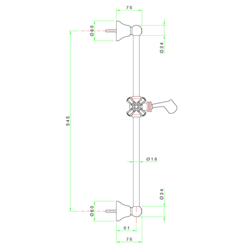Душевая штанга Nicolazzi Nuova Brenta 8072 BZ 01 цвет бронза