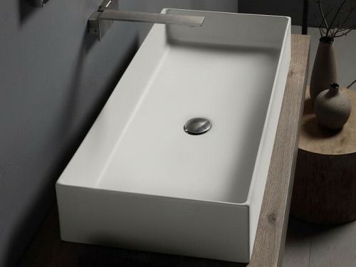 Раковина керамическая Scarabeo Teorema 2.0 5102 41 80х40 накладная цвет белый без отверстий под смеситель