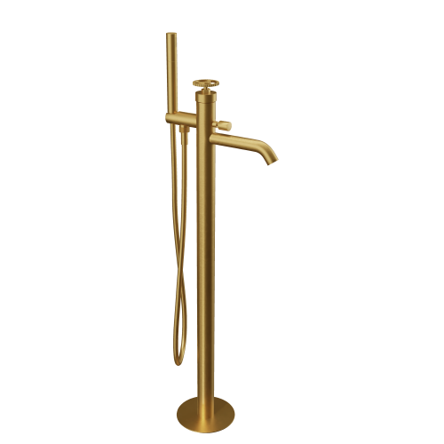 Смеситель для ванны Remer Chrono CH08BG напольный золото