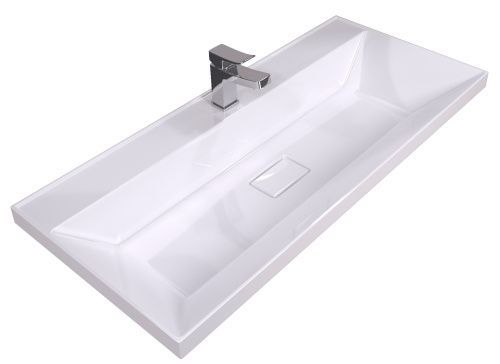 Раковина из искусственного камня Stella Polar Бриз SP-00001482 100х50 встраиваемая цвет белый