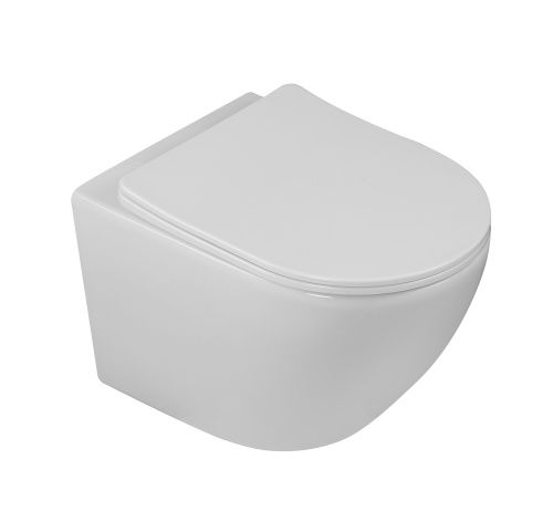 Унитаз подвесной MILLEAU MYL038SGW VORTEX MYL038SGW белый с сиденьем микролифт безободковый смыв торнадо