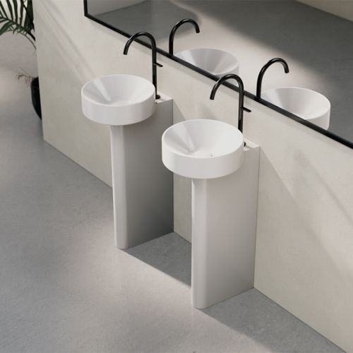 Раковина из нержавеющей стали Bette Suno A250-000 VK2 30 см напольная цвет белый 1 отверстие под смеситель