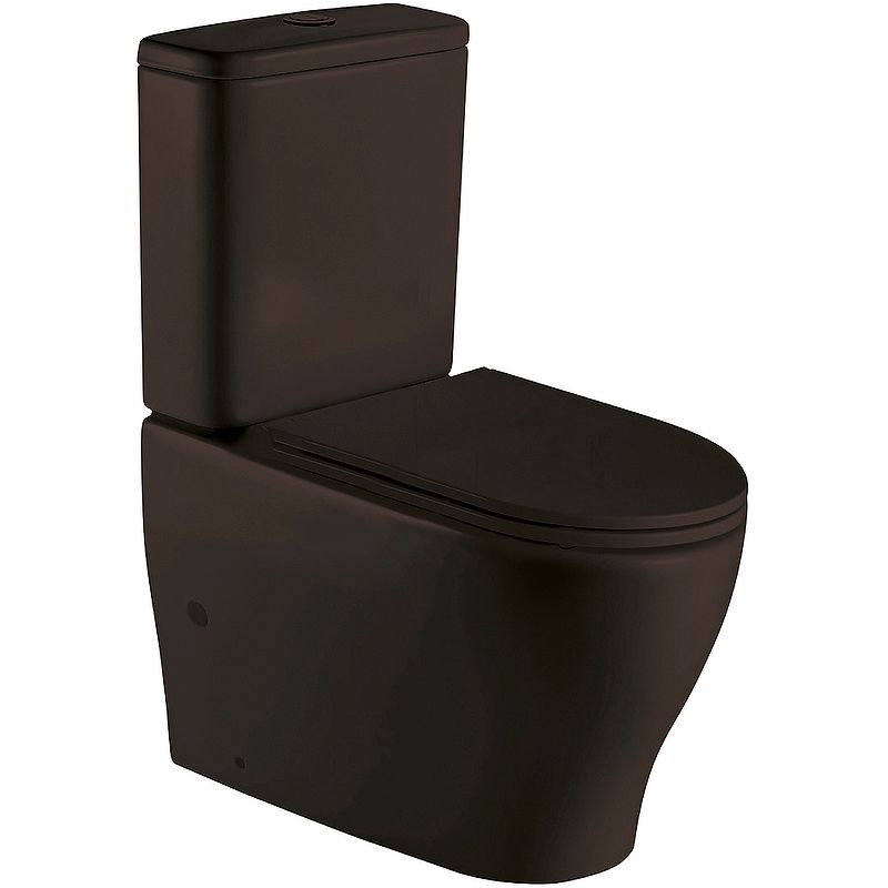 Унитаз напольный с бачком WeltWasser WW SK ANGERBACH 001 MT-BL (10000006016) черный с сиденьем микролифт безободковый душевой смыв