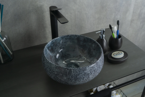 Раковина керамическая Gid Esfera 54433 30х30 накладная цвет многоцветный без отверстий под смеситель