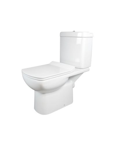 Унитаз напольный с бачком Creo Сeramique TOURS COMBO-TO1003 белый с сиденьем с микролифт душевой смыв