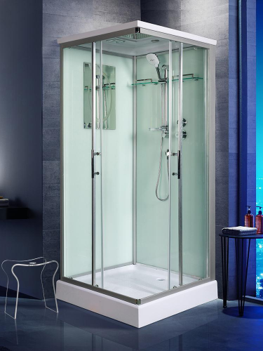 Душевая кабина WeltWasser WW500 10000003262 90х90 квадратная с крышей ориентация универсальная