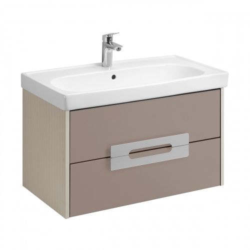 Тумба под раковину Aquaton Ар-Деко 1A280401DD6E0 80х50 подвесная цвет коричневый/бежевый