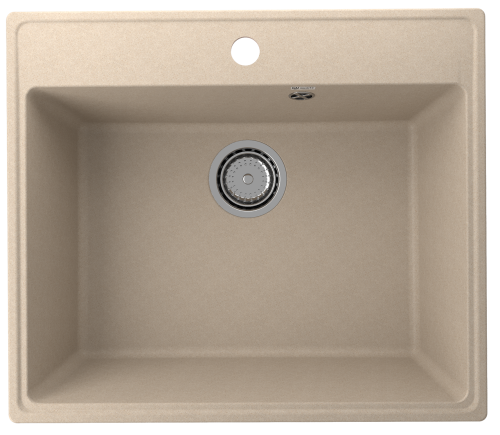 Кухонная мойка Ulgran Quartz Forte 580-03 60х50 цвет бежевый поверхность матовая