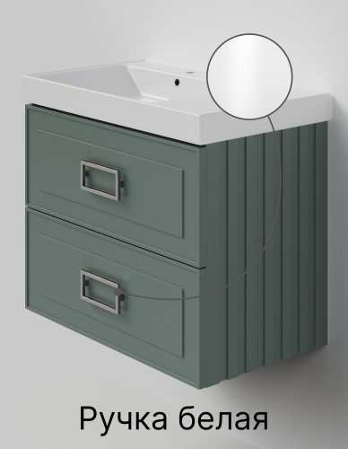 Тумба с раковиной La Fenice Cubo TWIN NFNC-01-CUB-G-80-2-2-80 80х50 подвесная цвет серый