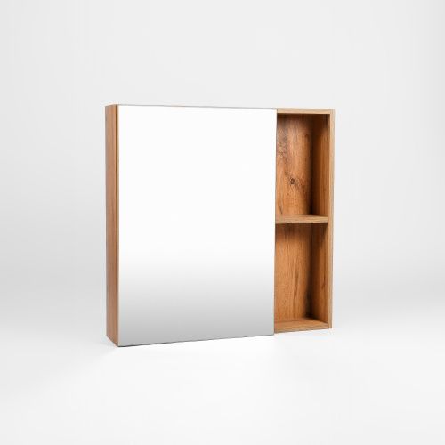 Зеркало-шкаф Viant Бостон VBOS50-ZSH 50х70 подвесной цвет белый/коричневый