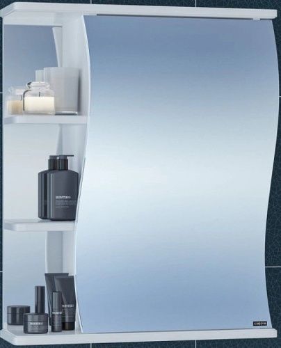 Зеркало-шкаф СанТа Волна 101014 60х70 подвесной цвет белый