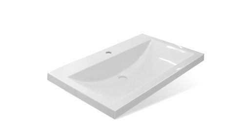 Раковина из искусственного камня Эстет Монако ФР-00000792 70х50 накладная цвет белый 1 отверстие под смеситель