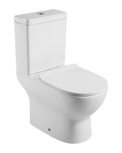 Унитаз напольный с бачком Agger AT03000 белый с сиденьем микролифт безободковый смыв торнадо