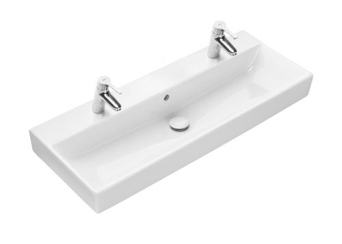 Раковина из сантехнического фарфора Roca OLETA 7.3274.C.700.Y 100 см накладная цвет белый 2 отверстия под смеситель