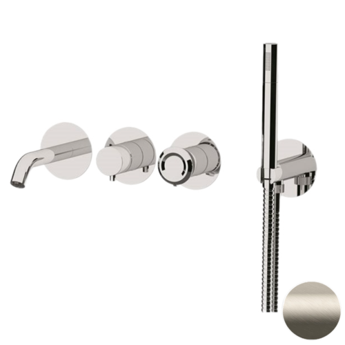 Смеситель для ванны Remer Element ET53D2PXV встраиваемый в стену нержавеющая сталь